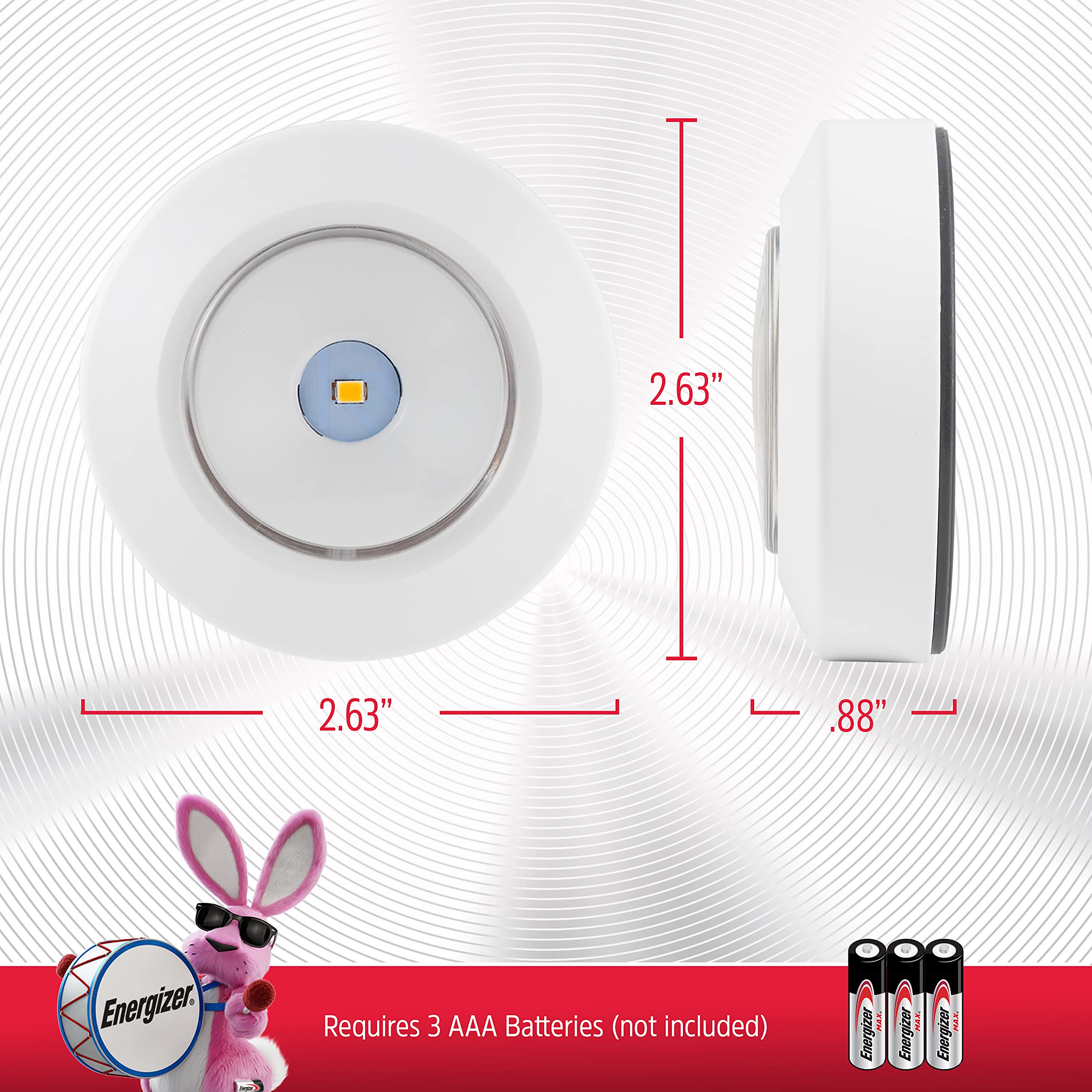 Foto 6 | Luces Led Puck Lights Energizer 46009 Que Funcionan Con Pilas, Paquete De 2 - Venta Internacional.