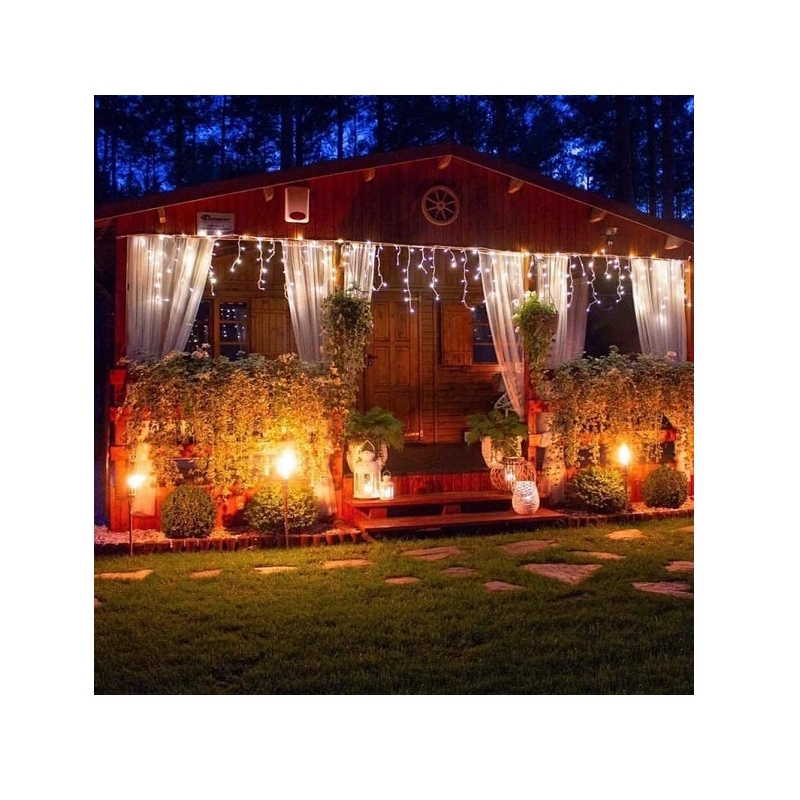 Foto 4 pulgar | Luces Navideñas Para Exteriores, Guirnalda, Cascada, Led, 120 Luces - Venta Internacional.