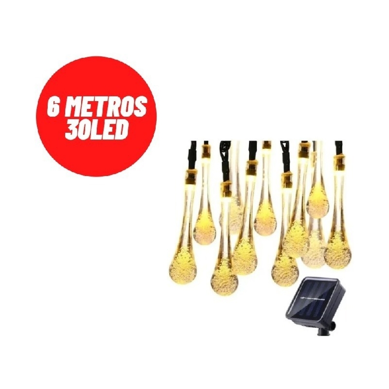 Foto 3 pulgar | Guirnalda Solar Con Forma De Gota, Decoración, Luces Solares - Venta Internacional.