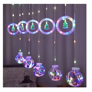 Foto 1 | Luces Navideñas Con Forma De Cascada, Diseño De Guirnalda, Arosbola, 220 V - Venta Internacional.