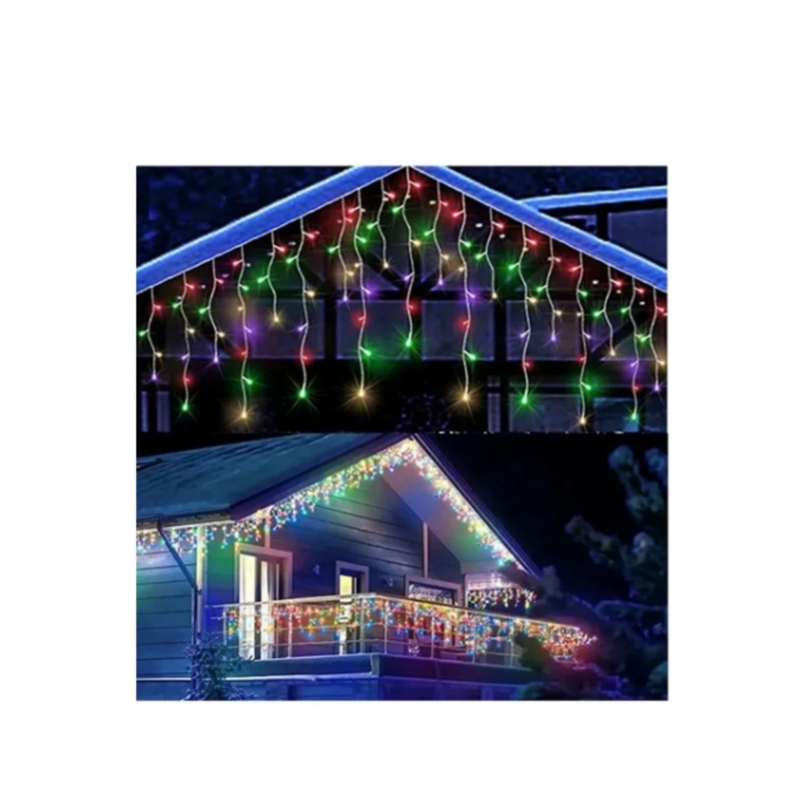 Cortina Con Forma De Guirnalda Con Luces Navideñas, 140 Led, Cascada - Venta Internacional.