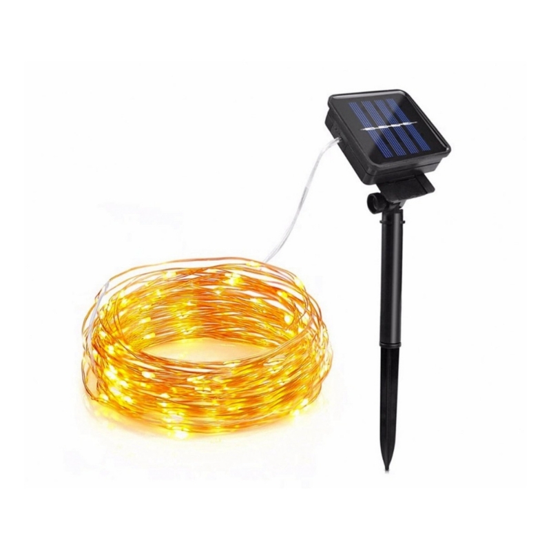 Foto 2 pulgar | Corona De Luces Solares, 10 M, 100 Led, Luz Cálida - Venta Internacional.