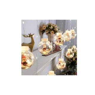 Foto 1 | Cadena De Luces Led Para Cortinas, Bolas Navideñas, 3 M, Con Panel Solar - Venta Internacional.