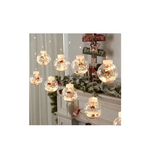 Foto 2 | Cadena De Luces Led Para Cortinas, Bolas Navideñas, 3 M, Con Panel Solar - Venta Internacional.