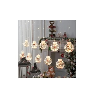 Foto 3 | Cadena De Luces Led Para Cortinas, Bolas Navideñas, 3 M, Con Panel Solar - Venta Internacional.