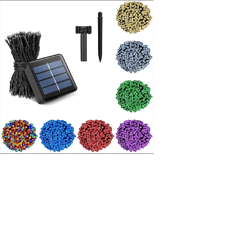 Foto 3 pulgar | Guirnalda Solar Para Navidad, 10 M, 100 Led, Color Amarillo - Venta Internacional.