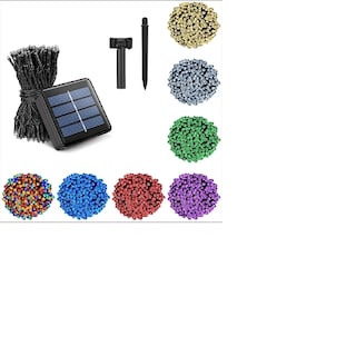 Foto 2 | Guirnalda Solar Para Navidad, 10 M, 100 Led, Color Amarillo - Venta Internacional.