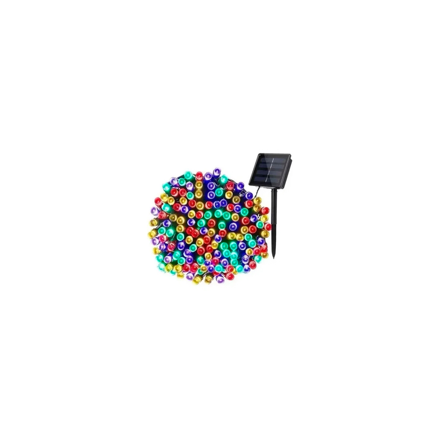 Guirnalda De Luces Solares Navideñas De 10 M, 100 Led, Multicolor - Venta Internacional.