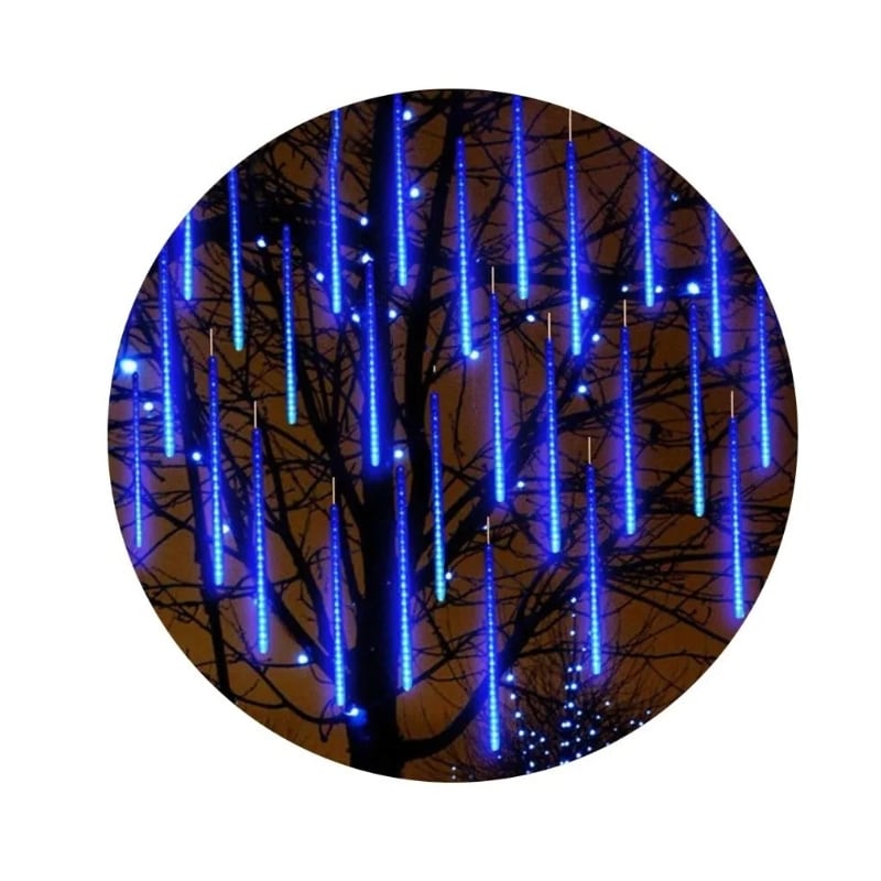Luces Led: Guirnalda, Lluvia, Meteoro, Cascada, Navidad, Azul - Venta Internacional. $797