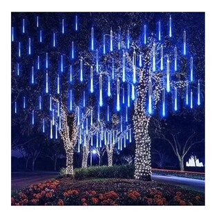 Foto 5 | Luces Led: Guirnalda, Lluvia, Meteoro, Cascada, Navidad, Azul - Venta Internacional.