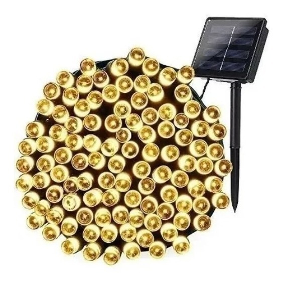 Foto 3 pulgar | Guirnalda Navideña Solar 10m 100 Led Cálidos Paquete de 2 Unidades - Venta Internacional