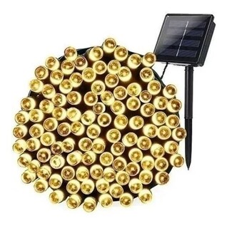 Foto 2 | Guirnalda Navideña Solar 10m 100 Led Cálidos Paquete de 2 Unidades - Venta Internacional