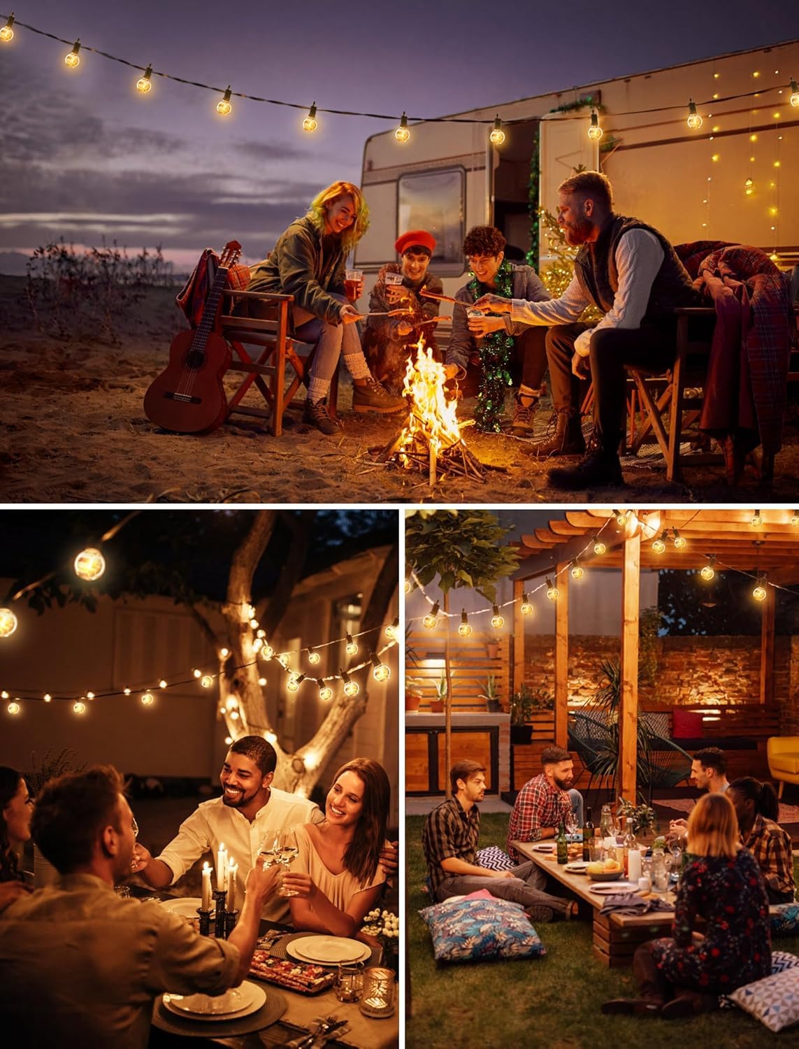 Foto 6 | Guirnalda De Luces Brightown Globe Para Exteriores, 30 M, Con 15 Bombillas G40 - Venta Internacional.