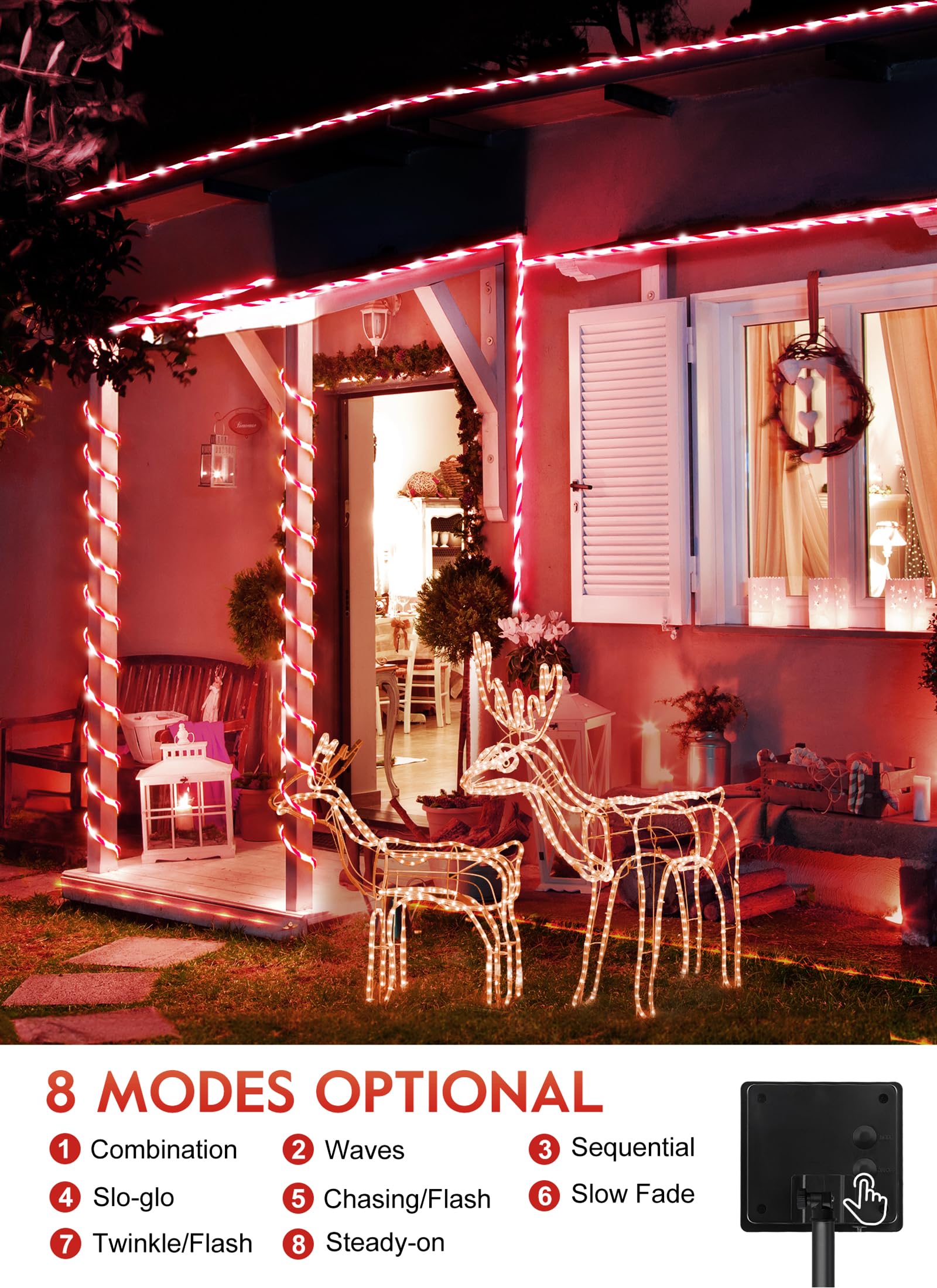 Foto 3 pulgar | Luces Solares Tipo Cuerda Brightown, 39 Pies, 200 Led, Impermeables Para Exteriores - Venta Internacional.