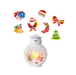 Foto 2 | Linterna Led Navideña Lab.G Festiva-Santa Claus Diseño de Copo Blanco