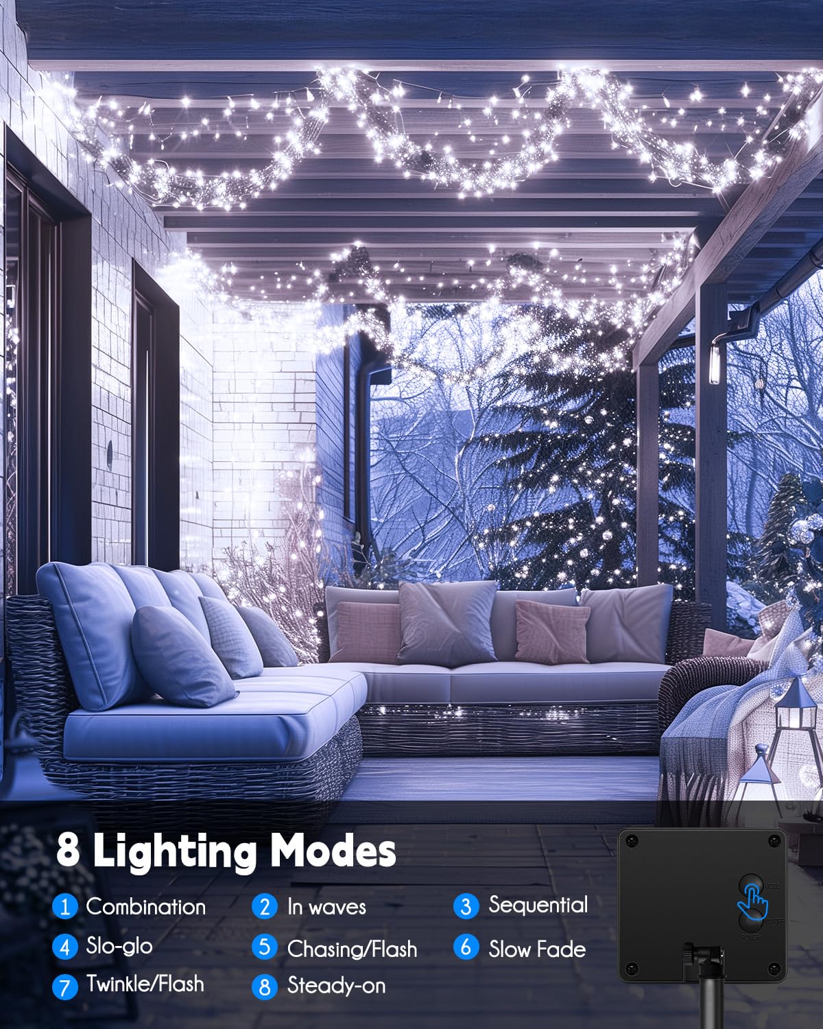 Foto 5 pulgar | Guirnalda De Luces Solares Brightown 480 Led De 12 M, 2 Paquetes, Impermeables - Venta Internacional.
