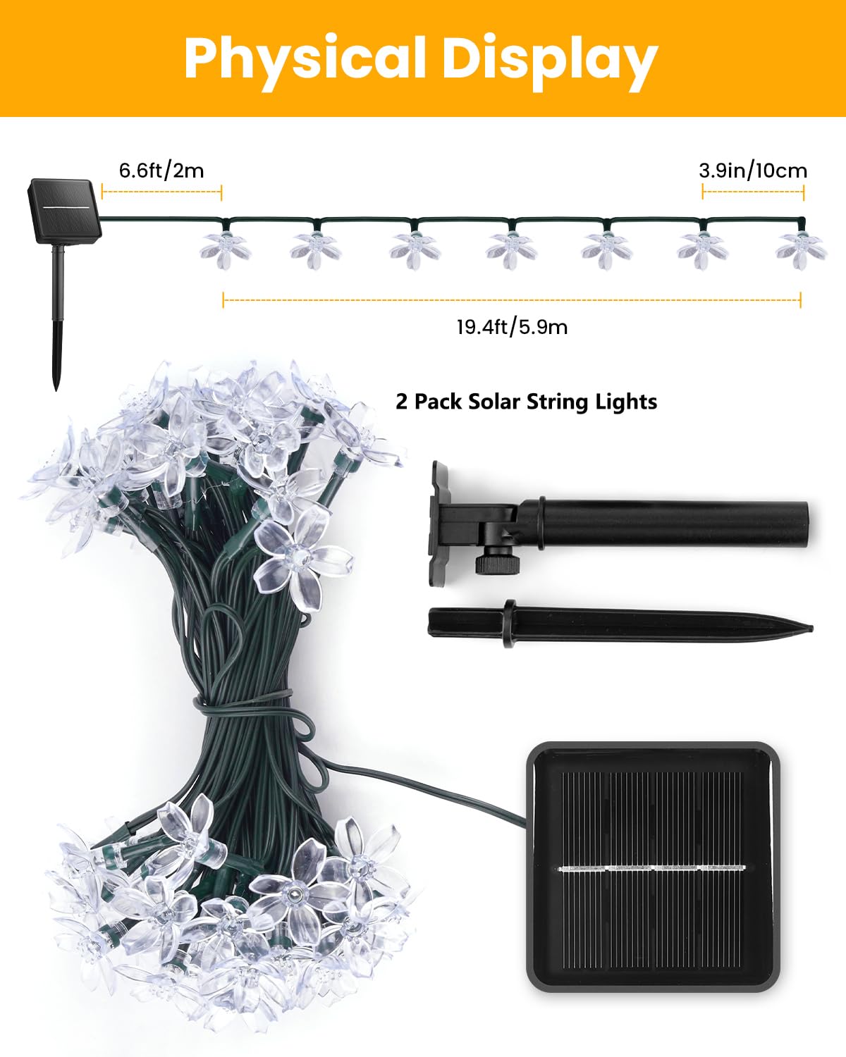 Foto 3 | Guirnalda De Luces Solares Brightown, 120 Led, 52 M, Impermeables, Paquete De 2 - Venta Internacional.