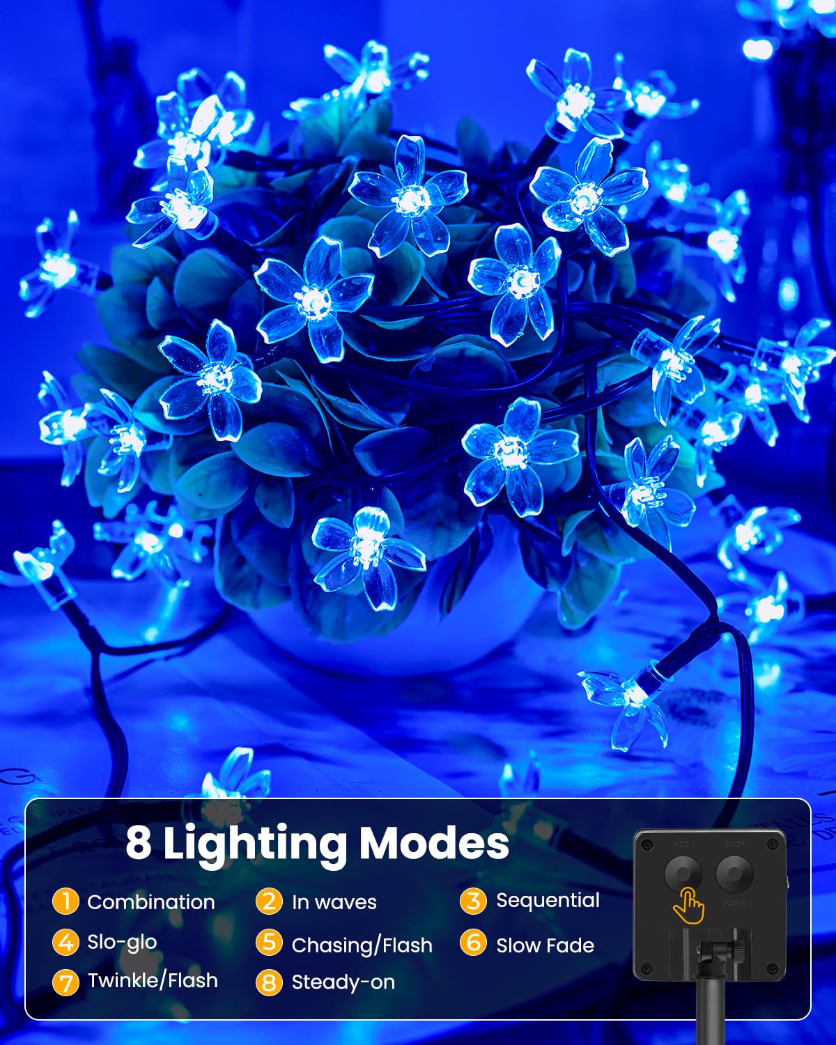 Foto 2 | Guirnalda De Luces Solares Brightown, 120 Led, 52 M, Azul, Paquete De 2 - Venta Internacional.