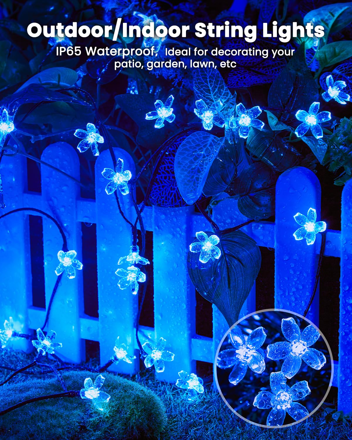 Foto 5 pulgar | Guirnalda De Luces Solares Brightown, 120 Led, 52 M, Azul, Paquete De 2 - Venta Internacional.