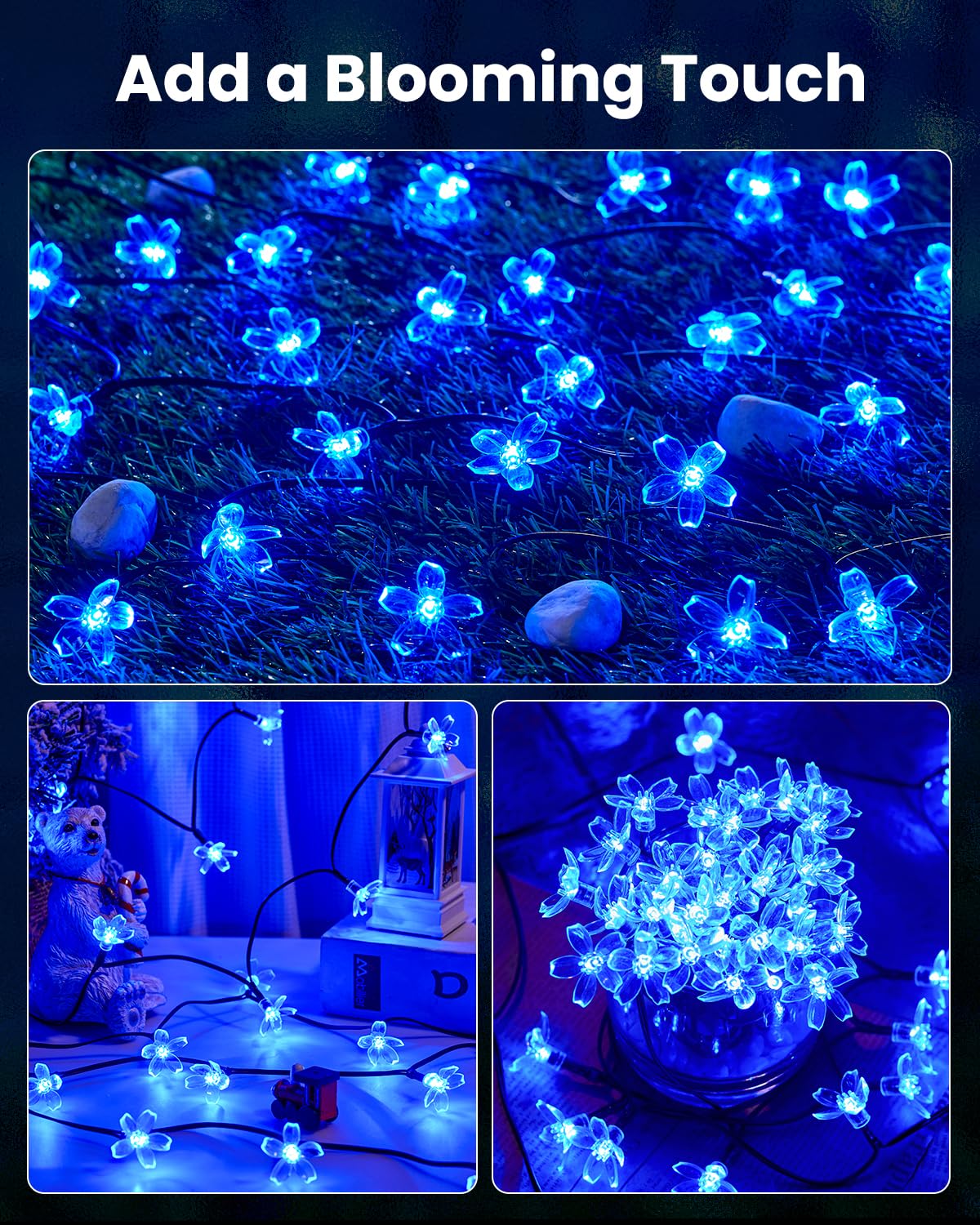 Foto 8 pulgar | Guirnalda De Luces Solares Brightown, 120 Led, 52 M, Azul, Paquete De 2 - Venta Internacional.