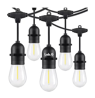 Foto 1 | Guirnalda De Luces 24 Focos Exterior Led Impermeable 14.6m Negro