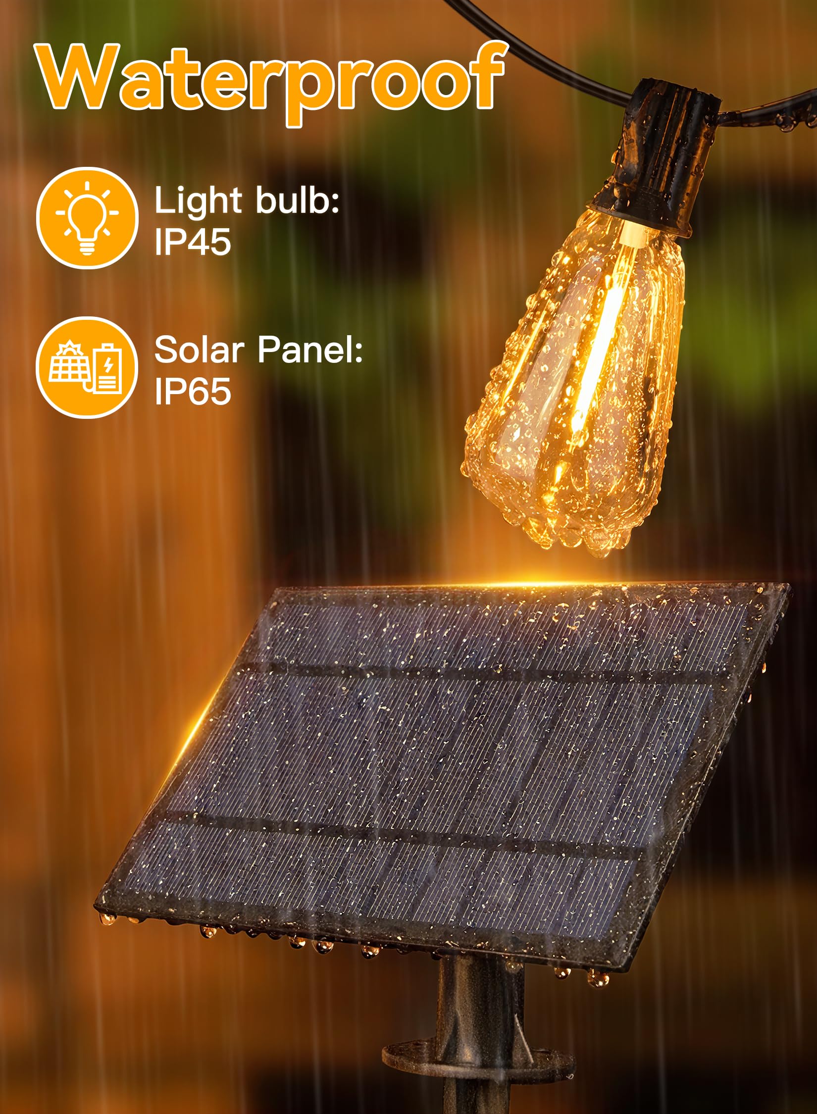 Foto 7 pulgar | Cadena De Luces Solares Ollny St38 25+2 Led De 50 Pies Con Control Remoto - Venta Internacional.