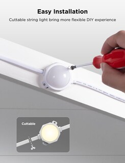 Foto 6 | Cadena De Luces Led Rgbic Inteligentes Govee 90 Para Exteriores, 100 Pies - Venta Internacional.