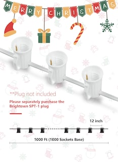 Foto 4 | Juego De Enchufes Para Luces Navideñas, 1000 Pies, C9/e17, De Calidad Comercial - Venta Internacional.