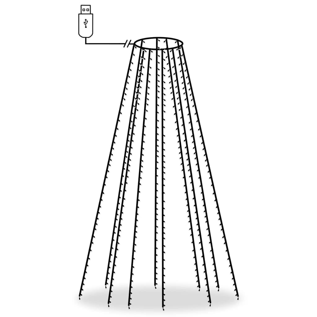Luces Led Para Árboles Vidaxl, Resistentes Al Agua, Azules, Con 500 Led - Venta Internacional. $888