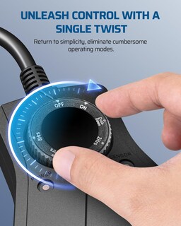 Foto 5 | Temporizador De Luz Dewenwils Para Exteriores, Resistente A La Intemperie, Con Toma De 3 Clavijas - Venta Internacional.