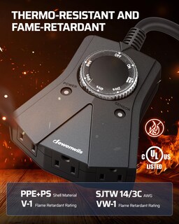 Foto 6 | Temporizador De Luz Dewenwils Para Exteriores, Resistente A La Intemperie, Con Toma De 3 Clavijas - Venta Internacional.