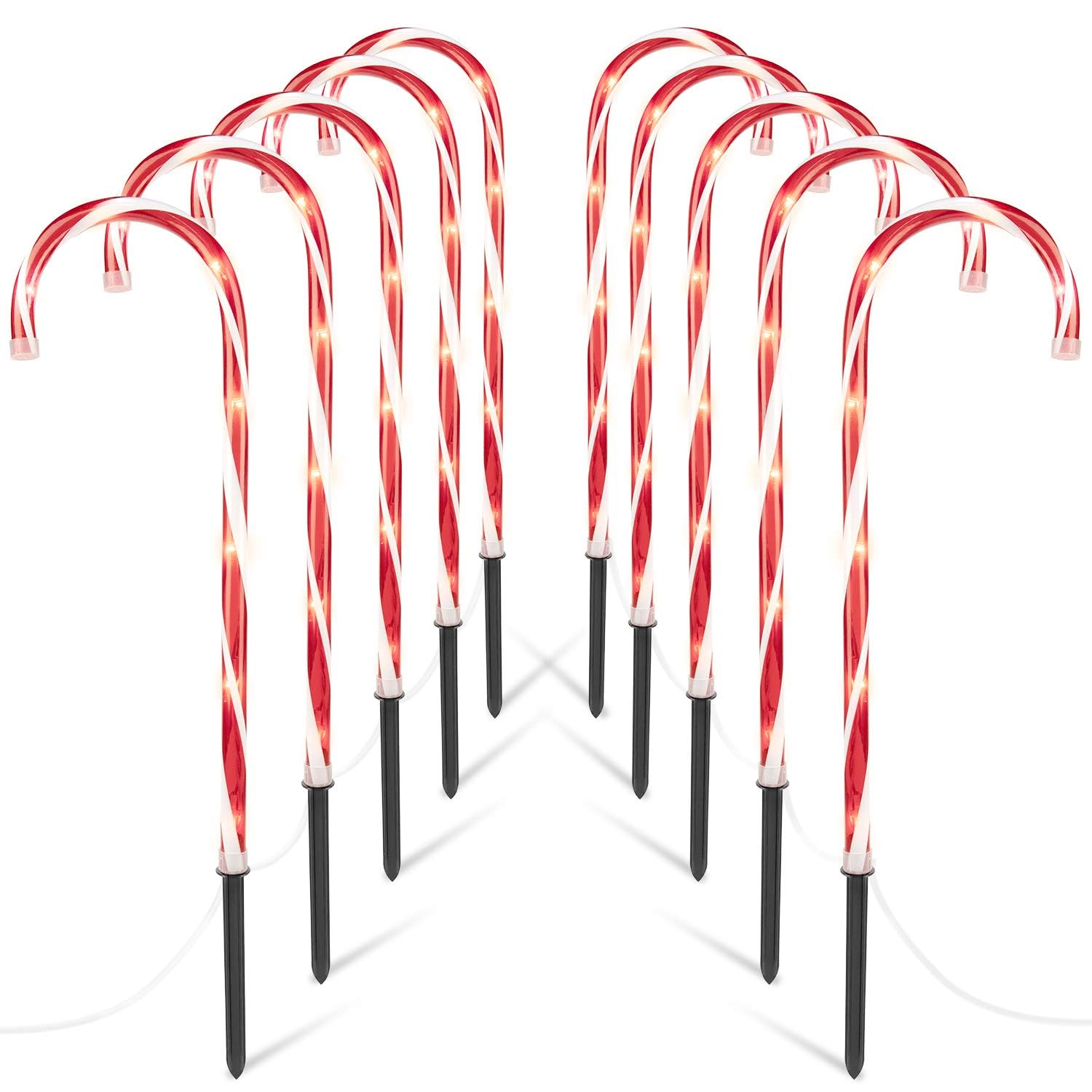 Bastones De Caramelo Brightown Christmas Pathway Lights, 28 Cm, 10 Unidades - Venta Internacional. $1,671