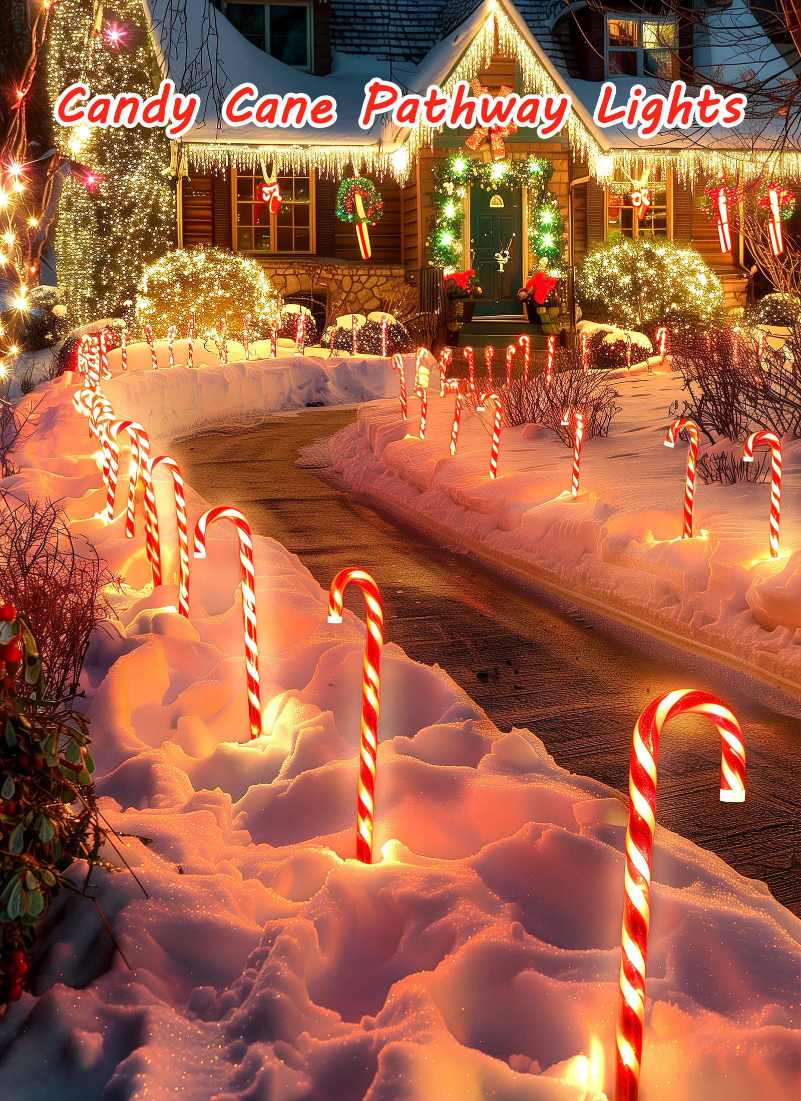 Foto 8 pulgar | Bastones De Caramelo Brightown Christmas Pathway Lights, 28 Cm, 10 Unidades - Venta Internacional.