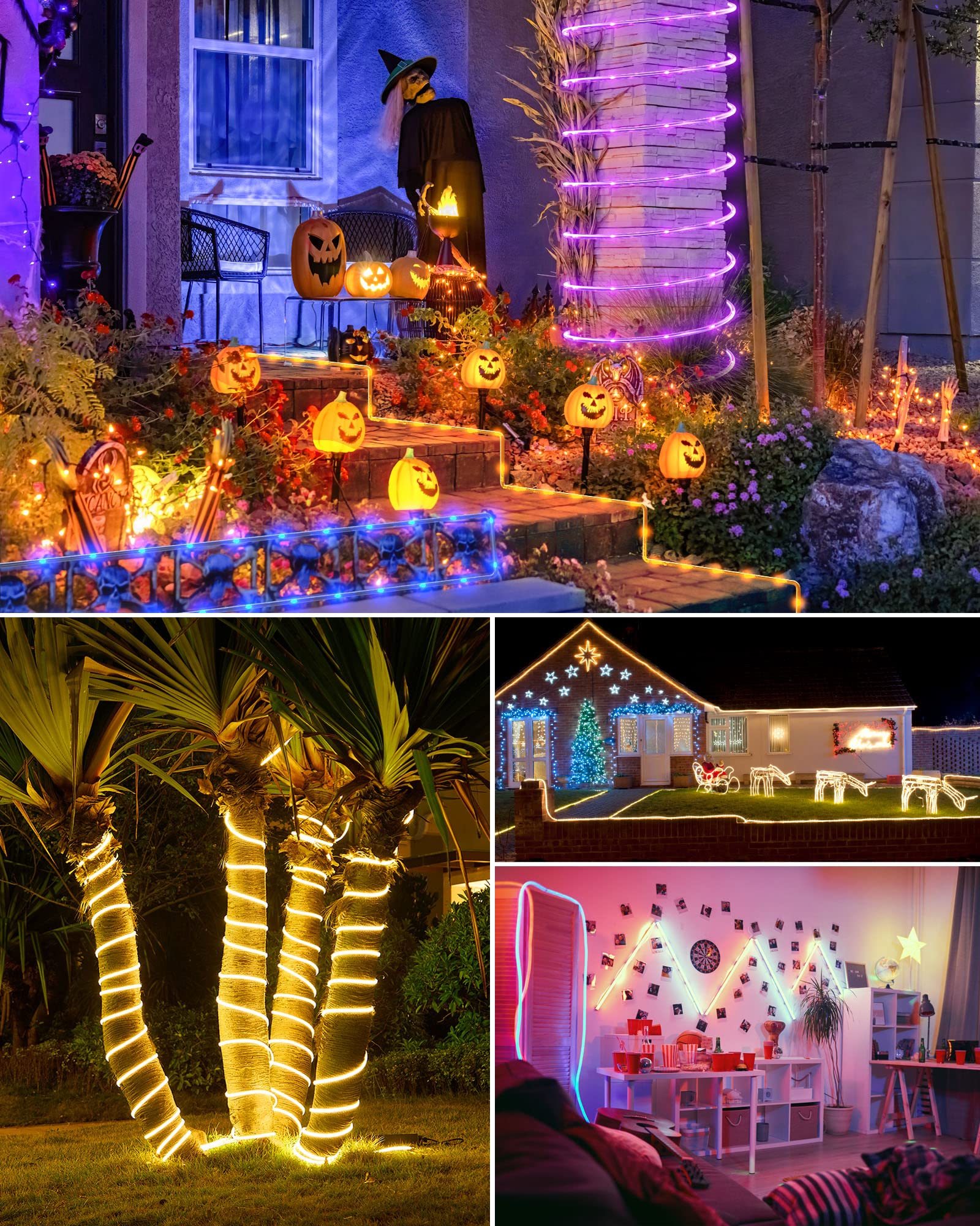 Foto 4 | Luces Tipo Cuerda Minetom Que Cambian De Color, 66 Pies, 200 Led Con Control Remoto - Venta Internacional.
