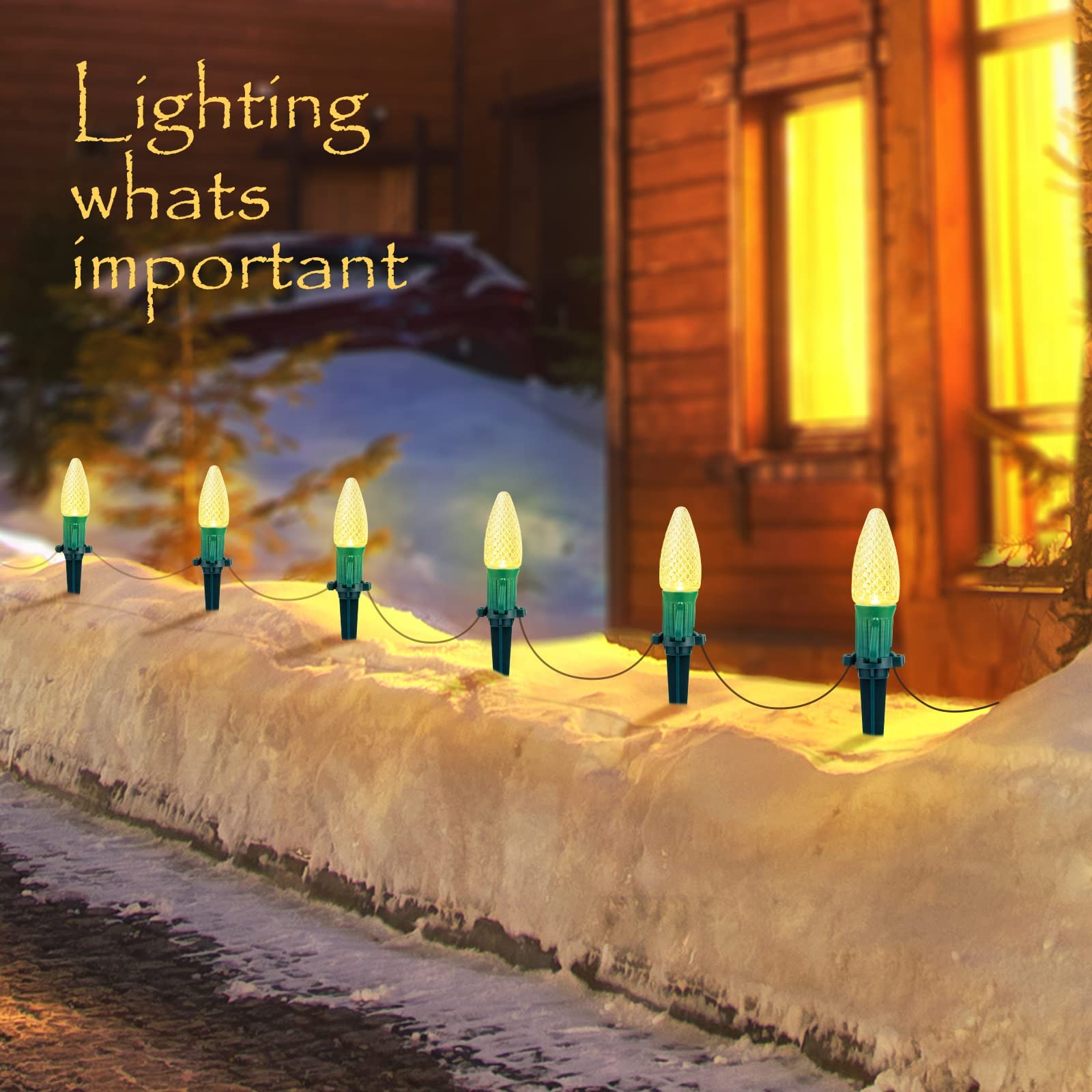 Foto 5 | Estacas De Jardín Navideñas Minetom De 4,5 Cm Para Luces Navideñas C7 Y C9 - Venta Internacional.