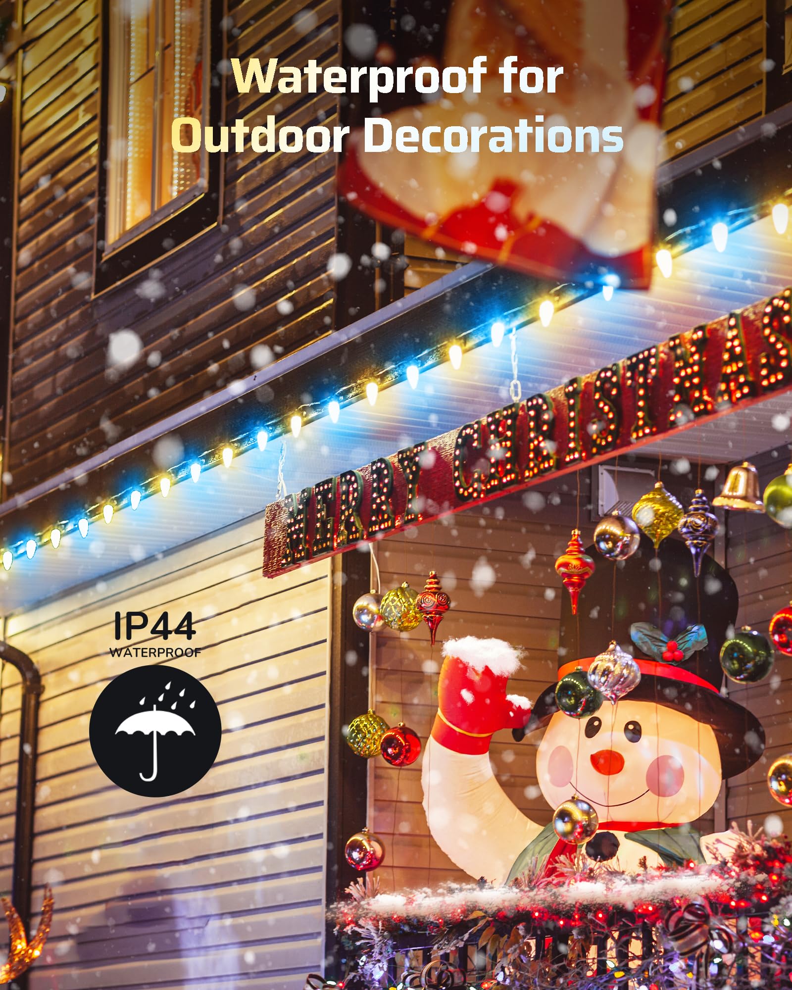 Foto 6 | Luces Navideñas Dewenwils C9 Led, 10 M, 50 Bombillas, Azul Y Blanco - Venta Internacional.