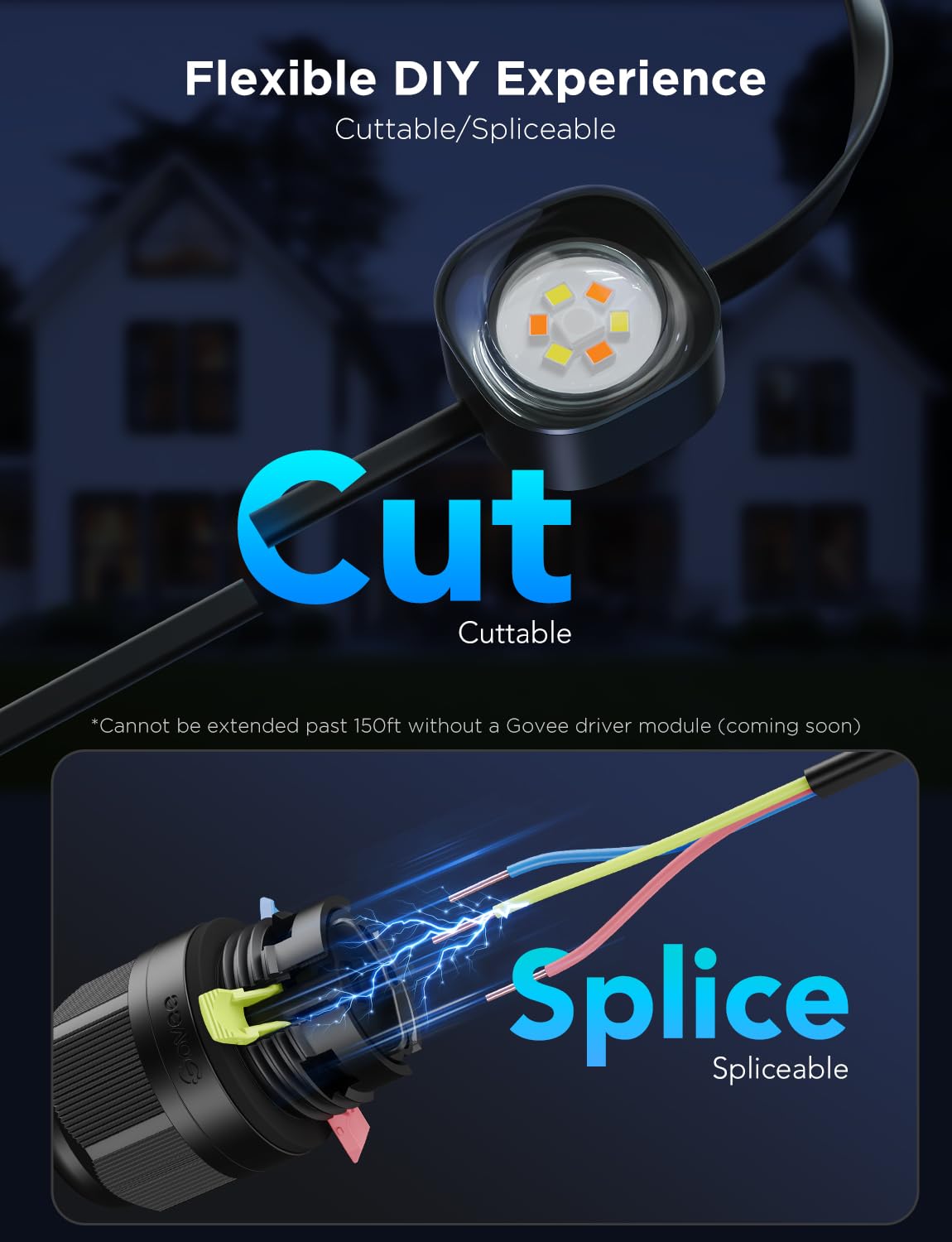 Foto 5 pulgar | Luces Exteriores Govee Permanent Pro 150 Pies 90 Rgbic Led Negras - Venta Internacional.