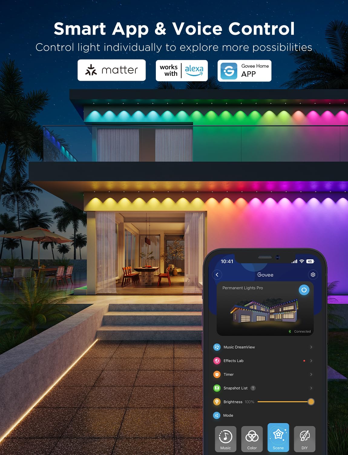 Foto 8 pulgar | Luces Exteriores Govee Permanent Pro 150 Pies 90 Rgbic Led Negras - Venta Internacional.