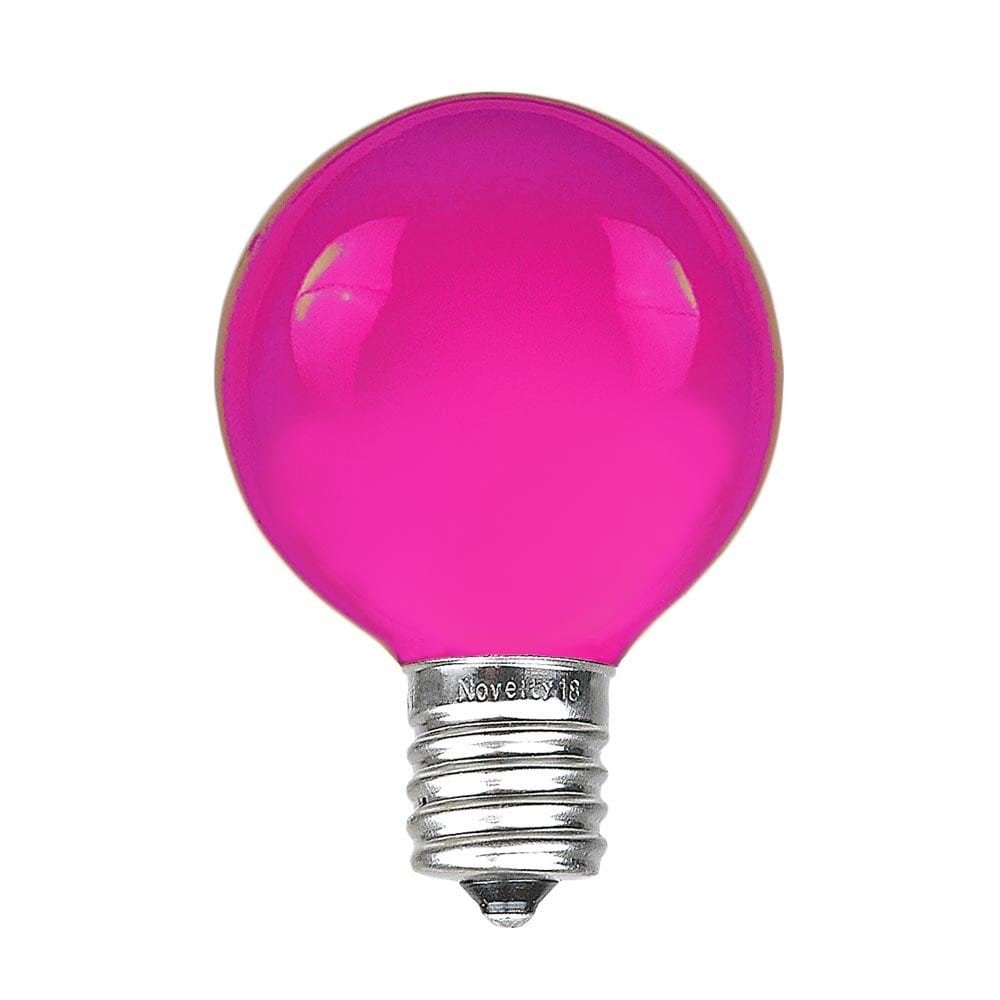 Bombillas De Repuesto Novelty Lights G50 Globe  7 W  E17/c9  Color Morado  Paquete De 25 - Venta Internacional. $822