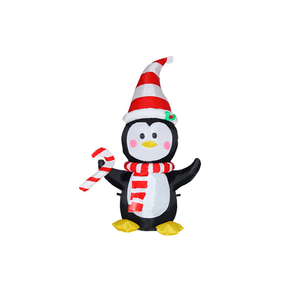 Foto 2 pulgar | Inflable Navideño Pingüino Tierno con Bastón Importadora La Merced Poliéster Pu Alta Resistencia con Iluminación Led