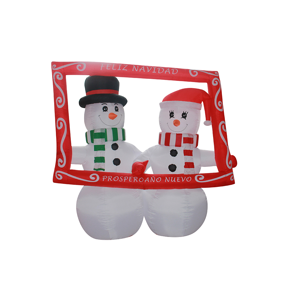 Foto 1 | Inflable Navideño Pareja de Nieve Foto del Recuerdo Importadora La Merced con Iluminación Led