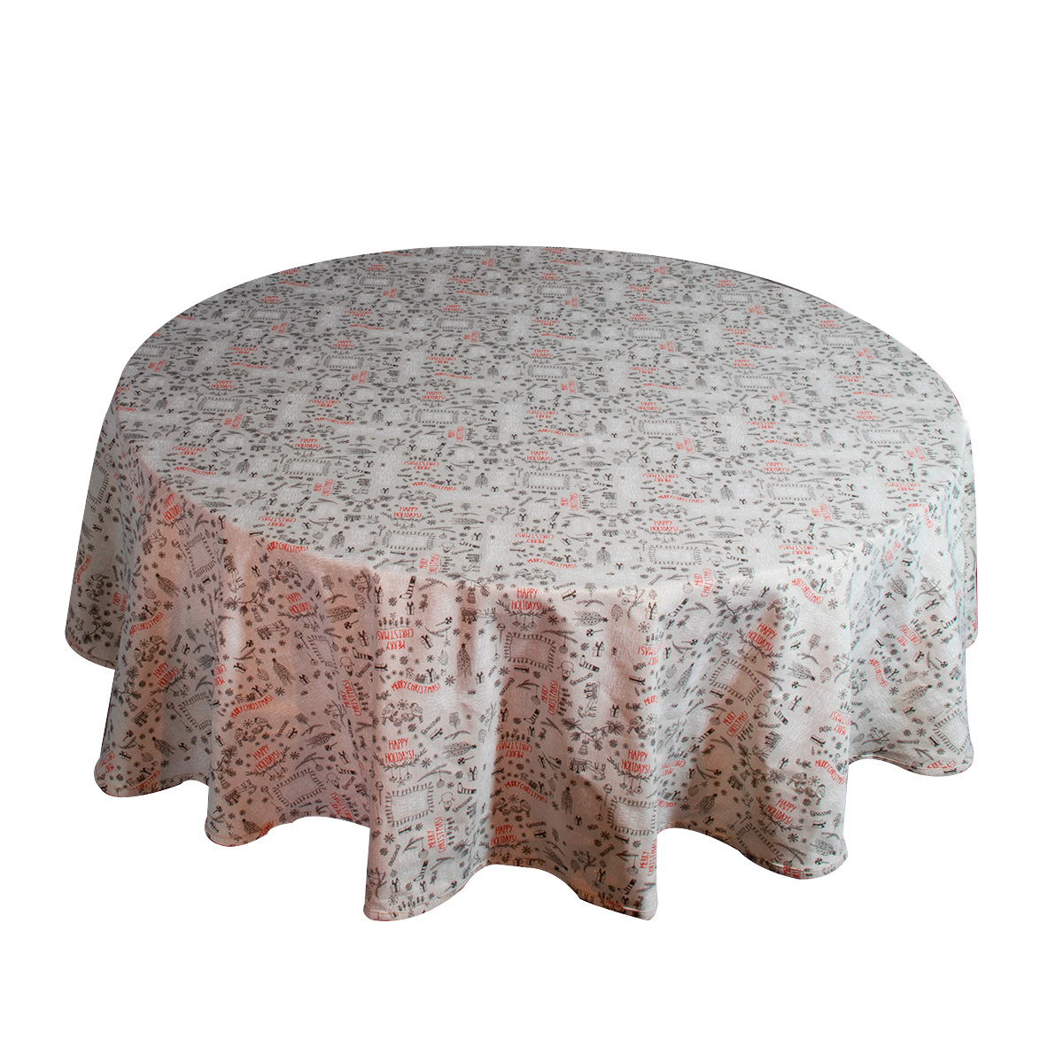 Foto 2 pulgar | Mantel Circular para Mesa TV Ofertas Fredo Adorno Navideño 200 CM Diámetro