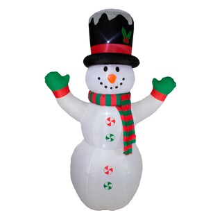 Foto 1 | Inflable Navideño Muñeco De Nieve Con Luz Led 2.40 Mts Importadora La Merced Poliéster Pu Resistente