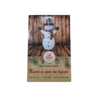 Foto 3 | Inflable Navideño Muñeco De Nieve Con Luz Led 2.40 Mts Importadora La Merced Poliéster Pu Resistente