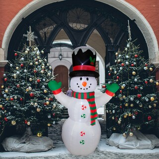 Foto 4 | Inflable Navideño Muñeco De Nieve Con Luz Led 2.40 Mts Importadora La Merced Poliéster Pu Resistente