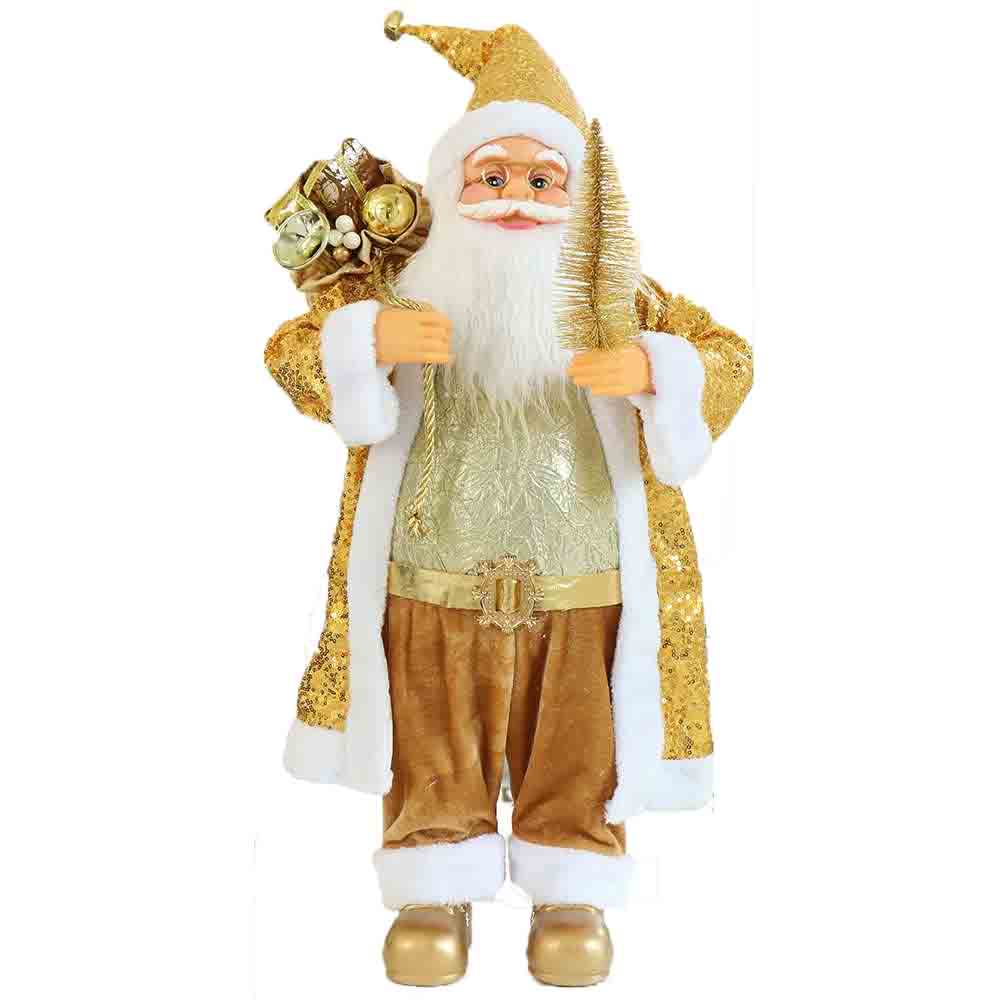 Adorno de Navidad Kyuden Home Dorado Santa Claus 45 cm