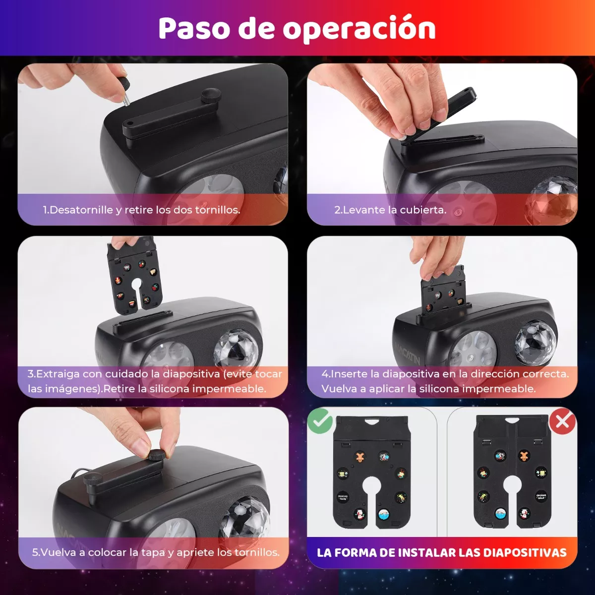 Foto 3 pulgar | Luz Proyector con 12 Tarjetas  Eo Safe Imports Esi-10150 Multicolor