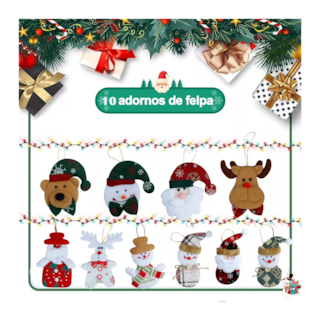 Foto 5 | Muñecos Colgantes para Árbol de Navidad Lab.G Multicolor 10 Piezas