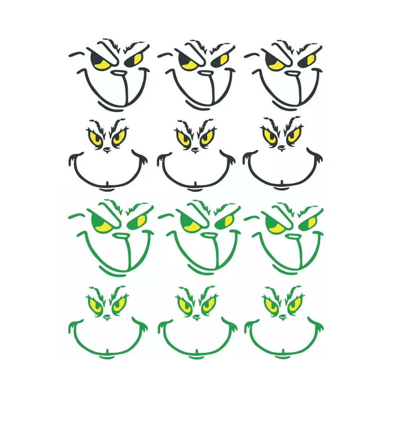 Foto 2 pulgar | Pegatinas Decorativas Navideñas El Grinch 120 Stickers