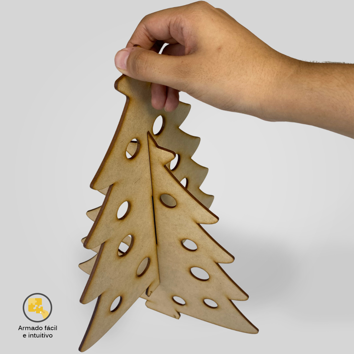 Foto 6 pulgar | Decoración Navideña Poliespacios DN02 Árbol de Navidad MDF 3 mm